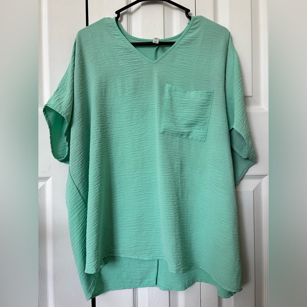 Zenana Outfitters Seafoam Green Blouse
